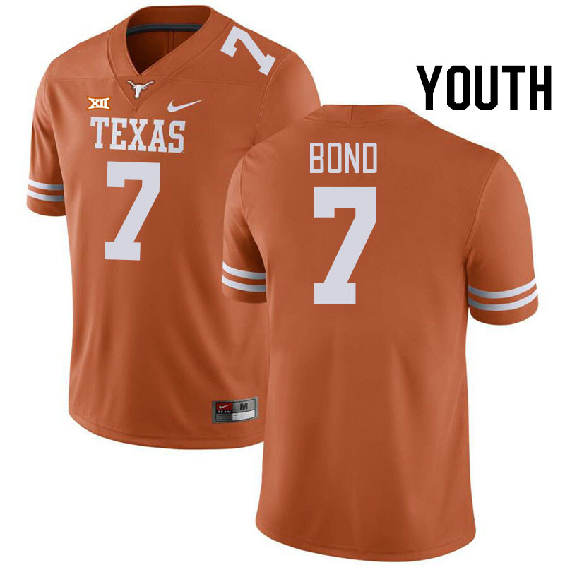 Youth #7 Isaiah Bond Texas Longhorns College Football Jerseys Stitched-Orange